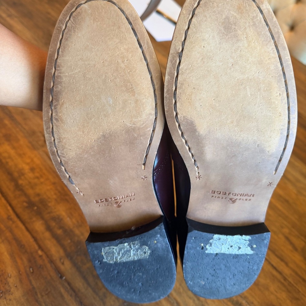 Bostonian Classics Mens Leather‎ Wingtip Tassel Kiltie Loafers 7.5 W Brown - Picture 6 of 8